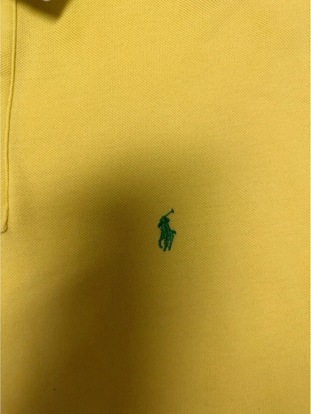 Polo Ralph Lauren Men's Yellow Solid Short Sleeve Seersucker Collar XL